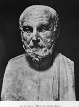 Buste représentant Hippocrate de Cos