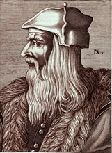 RETRATO DE LEONARDO DA VINCI (1452/1519) - PINTOR DEL RENACIMIENTO ITALIANO
MADRID, COLECCION