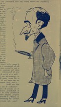 CARICATURA DE JACINTO BENAVENTE (1866/1954)