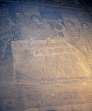 INTERIOR - MOSAICO - GRUPO DE MUJERES TOCANDO INSTRUMENTOS MUSICALES - S IV
HAMA, PALACIO DE