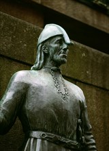 Vaa, Monument erected in honor of the Vikings (detail)
