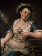 LEPICIE NICOLAS BERNARD 1735/84
LA HILADORA - S XVIII - O/L
ORLEANS, MUSEO BELLAS
