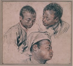 WATTEAU JEAN-ANT 1684/1721
DIBUJO PREPARATORIO - JOVEN DE COLOR - S XVIII
PARIS, MUSEO