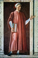 CASTAGNO ANDREA 1419/57
DANTE ALIGHIERI (1265-1321) - POETA ITALIANO - PINTURA AL FRESCO DEL