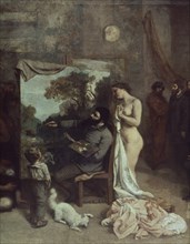 Courbet, The painter's studio (detail)