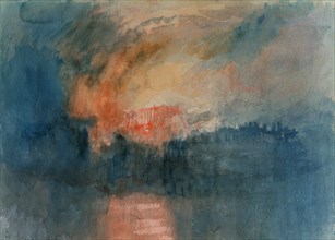 TURNER J M W 1775/1851
INCENDIO DE LAS CASAS DEL PARLAMENTO EL 16/10/1834 - 1835 - O/L - 23,3X32,5