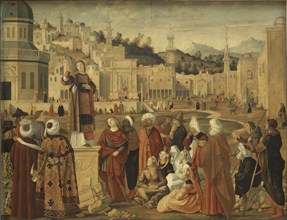 CARPACCIO VITTORE 1455/1526
SAN ESTEBAN PREDICANDO EN JERUSALEM - 1515 - RENACIMIENTO