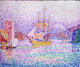 SIGNAC PAUL 1863/1935
EL PUERTO DE MARSELLA - 1906 - 46x55 - PUNTILLISMO - POSTIMPRESIONISMO