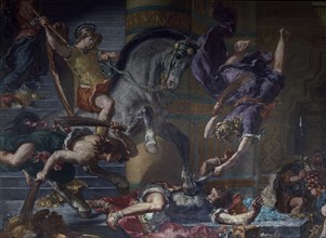 Delacroix, Heliodore chassé du Temple (détail)