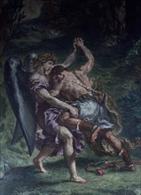 Delacroix, Lutte de Jacob avec l'Ange (détail)