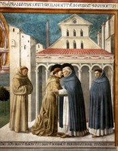 GOZZOLI BENOZZO 1420-1497
REENCUENTRO DE SAN FRANCISCO Y DE SANTO DOMINGO - (REENCUENTRO