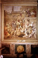 DOMINIQUINO DOMENICO 1581/1641
SANTA CECILIA DISTRIBUYE SUS BIENES A LOS POBRES - 1615 - FRESCO -