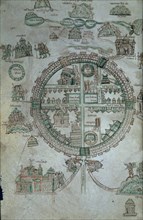 PLANO DE JERUSALEM-SITUS HIERUSALEM- S XIII- QUINTA CRUZADA- MS 9823-34- folio 157 recto