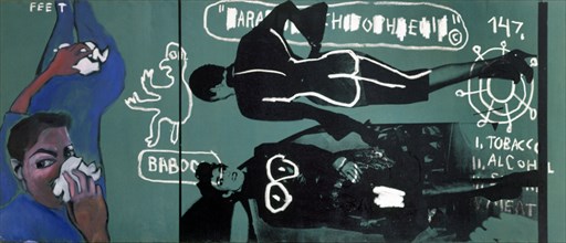 Basquiat et Warhol, Composition horizontale