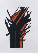 PALAZUELO PABLO 1916-
SYDUS XVI - 1997 -  GOUACHE/PAPEL R DE BAS A MANO
MADRID, GALERIA SOLEDAD