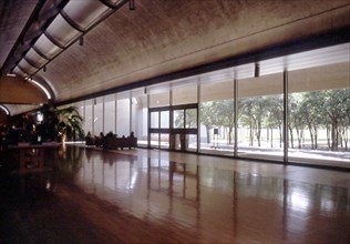 KAHN L.I
INT-GALERIA ABOVEDADA DE ENTRADA AL MUSEO
FORT WORTH-TEXAS, MUSEO KIMBELL
EEUU