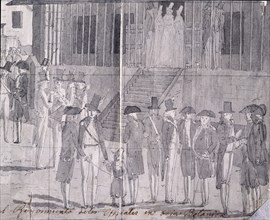 MALAESPINA 1754/1810
BORRADOR DEL REGIMIENTO DE LOS OFICIALES EN BAJA BOTANICA - DIBUJO - S XVIII