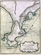 Antibes. Map 18th century