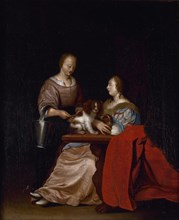 TERBORCH GERARD 1617/81
(SEÑORA CON CRIADA) - S XVII - BARROCO HOLANDES
MADRID, COLECCION MANUEL