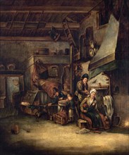 HOOGSTRATEN SAMUEL VAN 1627/78
(FAMILIA EN LA COCINA) - S XVII - BARROCO HOLANDES
MADRID,