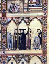 ALFONSO X EL SABIO 1221/84
D-MS.B.R.20- CANTIGA STA MARIA-F117V-D-HOMBRE ES CURADO EN UN CONVENTO