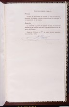 LEY ORGANICA DEL ESTADO DEL 10 DE ENERO DE 1967 - ULTIMA PAGINA CON LA FIRMA DE FRANCO
MADRID,