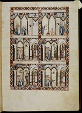 ALFONSO X EL SABIO 1221/84
MS B.R.20- CANTIGA STA MARIA-Nº298-F10R-VIRGEN AUXILIA A MUJER POSEIDA