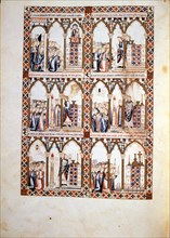 ALFONSO X EL SABIO 1221/84
CANTIGA STA MARIA Nº211-F121V-ENJAMBRE DE TABANOS RELLENAN DE CERA UN