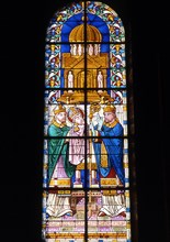 INTERIOR - VIDRIERA CON ESCENAS DE LA VIDA DE SAINT FRONT - 1872
PERIGUEUX, CATEDRAL DE SAINT