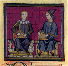 Alfonso X of Castile, Psaltery players