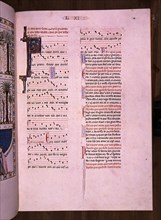 ALFONSO X EL SABIO 1221/84
MTI1-CANTIGA STA MARIA Nº61-F89R-TEXTO-ESTROFA EN VERSO GALAICO