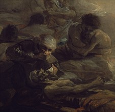 Goya, l'Hôpital des pestiférés (détail)