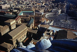 St.Peter`s Square and the Vatican City.