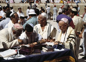 A Bar Mitzvah ceremony at the Western  Wall in East Jerusalem
