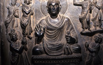 Relief en bronze issu de la civilisation Gandhara, 3e siècle av. J.C.