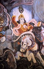 Krishna with Arjuna, from the epic Mahabharata