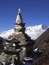 Chortens, dans la région de l'Everest, au Népal