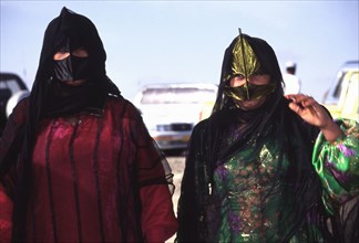 Bedouin women in the Sultanate of Oman, Arabic peninsula