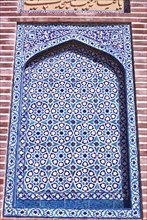 Tilework at Shah Jehan mosque, in Thatta, Pakistan