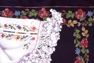 Palestinian costume, Dress and shawl