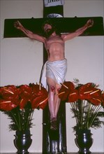 Christ sur la croix, au Sri Lanka