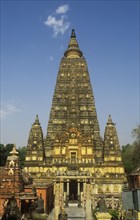 Stupa at the site of Buddh`a enlihgtenment Bodhgaya India