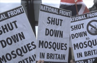 National Front right-wind demonstration against Islam
in Britain