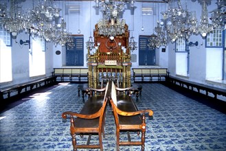 INterior of the Jewish Synagogue in Cochin, Kerala, South India