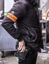 Policeman in intervention