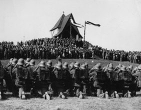 Messe de campagne au camp Brucker en Autriche