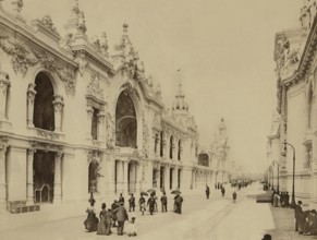 Paris. 1900 World Exhibition. View of the Esplanade des Invalides.
