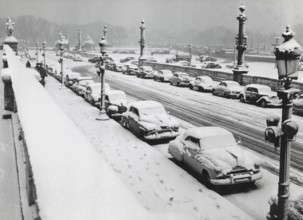 Place de la Concorde sous la neige