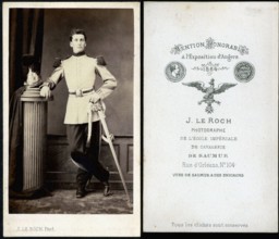 A "cadre noir" (an elite cavalrymen corps) in Saumur