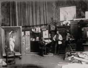 Jules Lefebvre dans son atelier